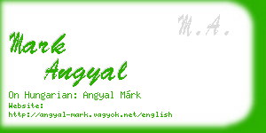 mark angyal business card